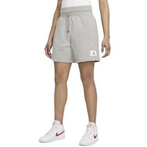 Jordan Flight Women's Fleece Shorts in grey heather Large High Rise Athletic